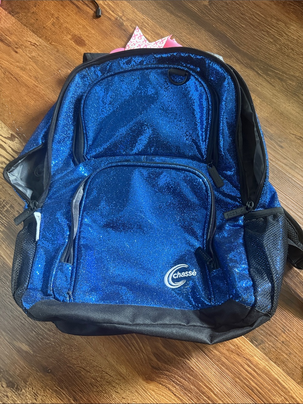 Kids Cheerleader Blue Sparkle Backpack